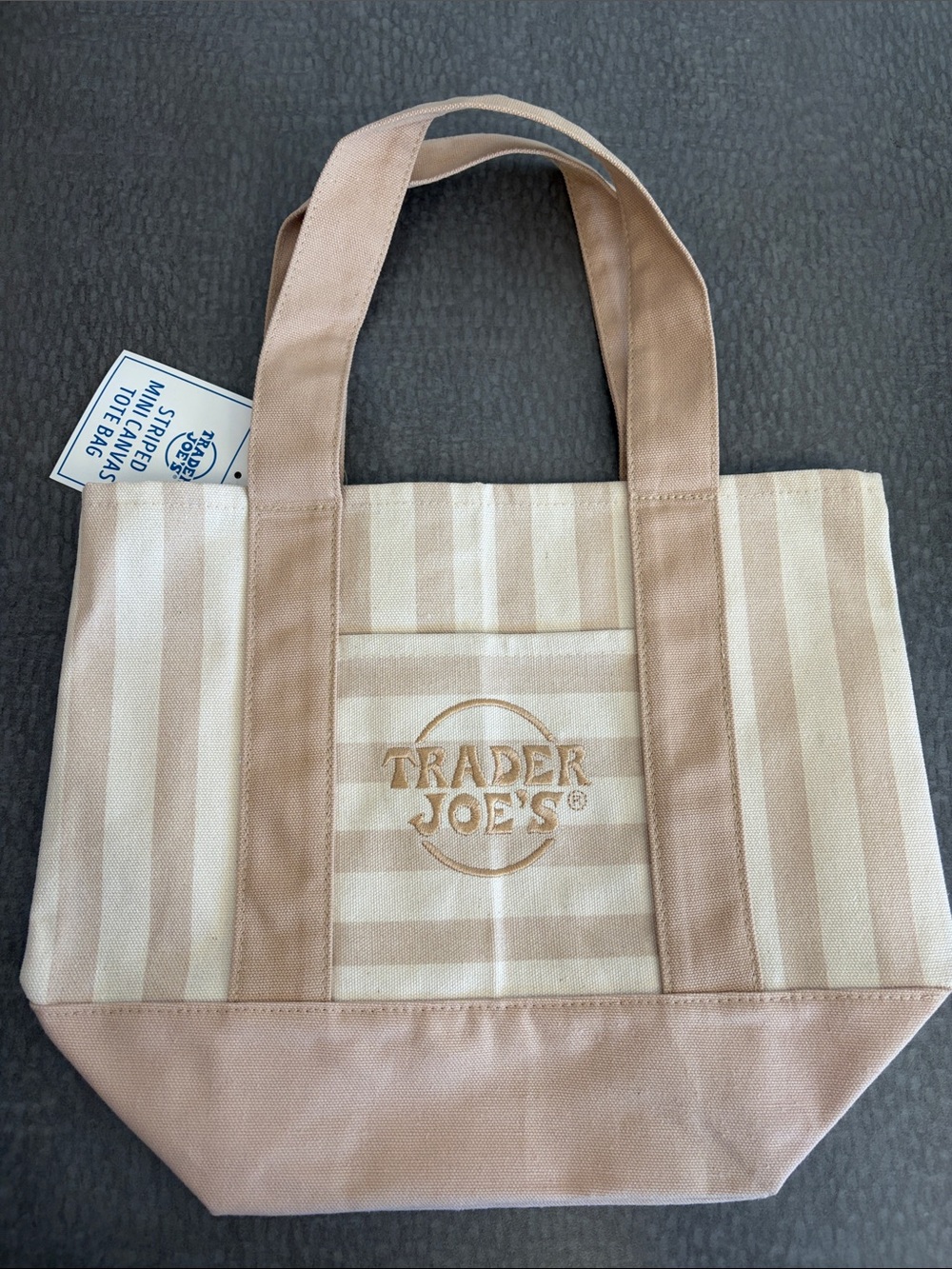 Mini Trader Joe’s Stripe Canvas Tote Bag